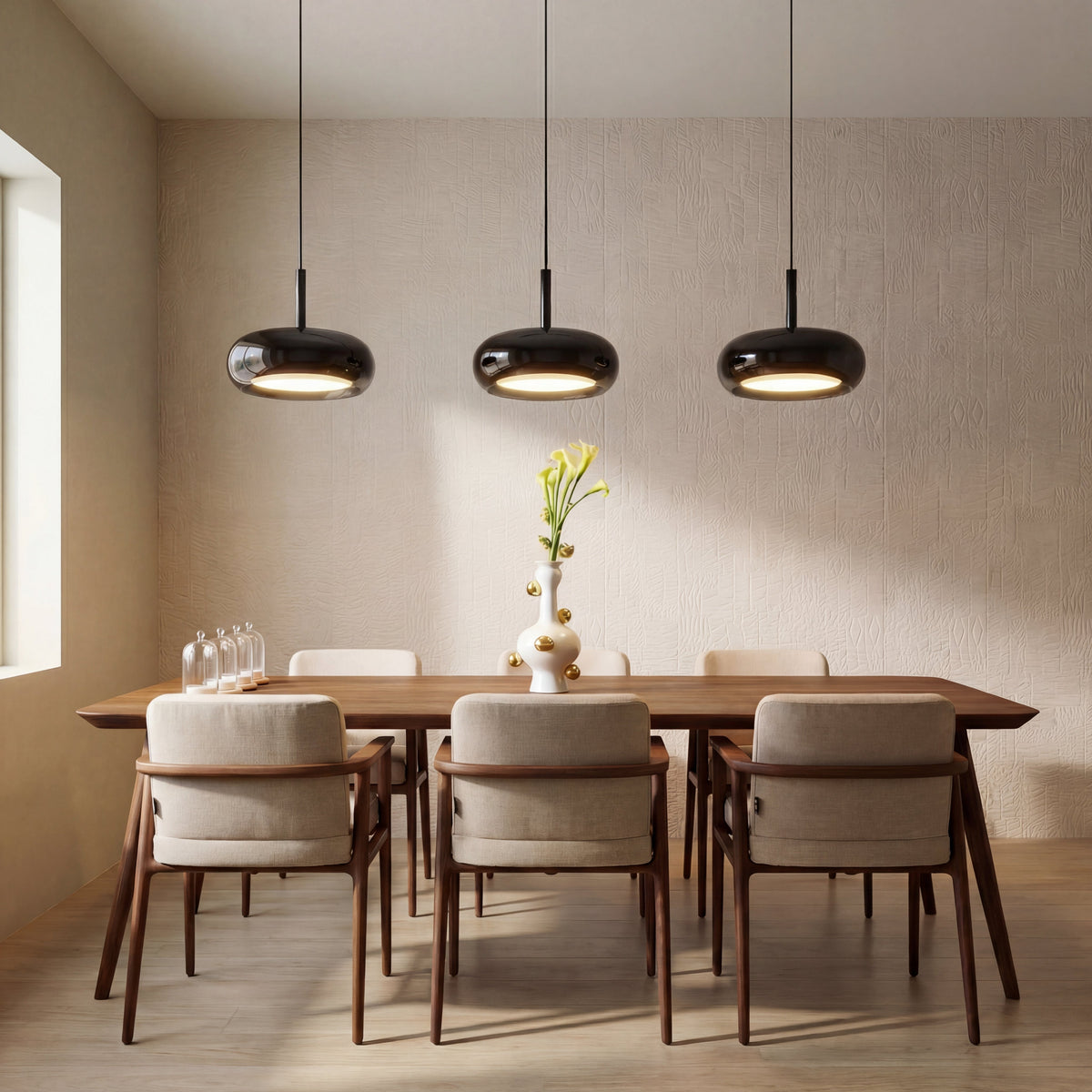 3-Head Glass Pendant Light – Modern Kitchen and Dining Lighting