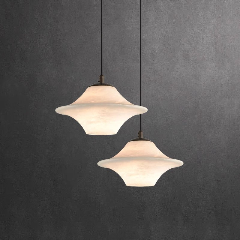 Sculptural Alabaster Pendant Light – Natural Stone Lighting