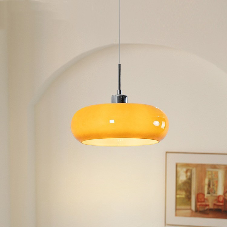 Bauhaus Style Pendant Light – Retro Modern Glass Lighting