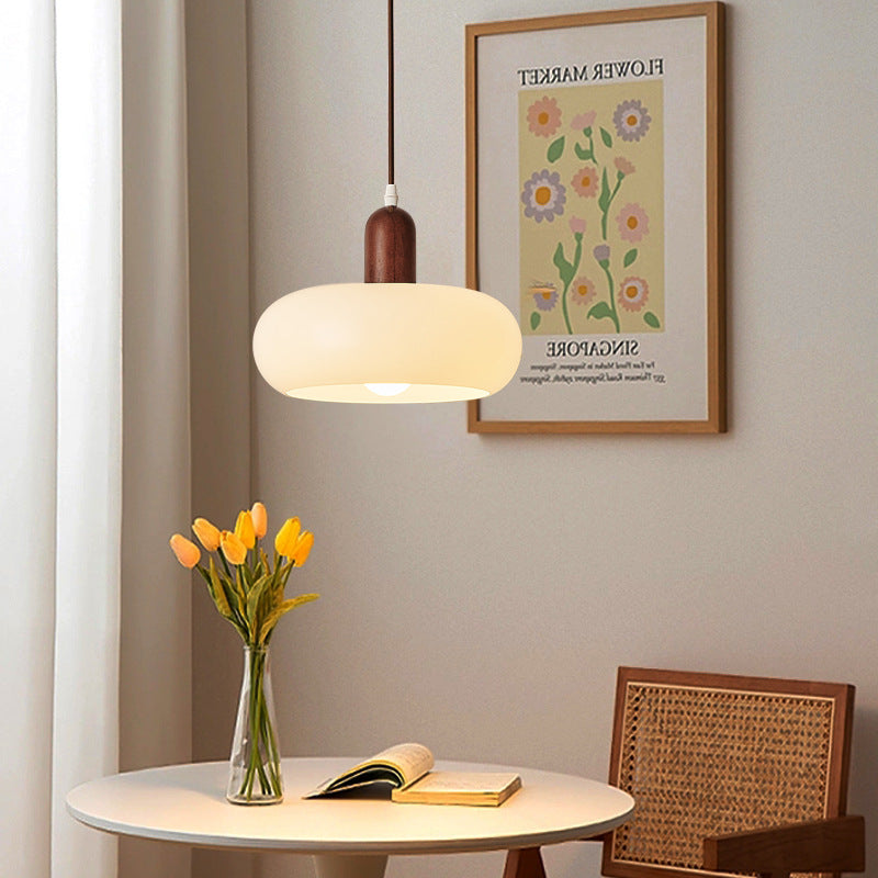 Nordic Cream Pendant Light – Modern Scandinavian Glass Lighting