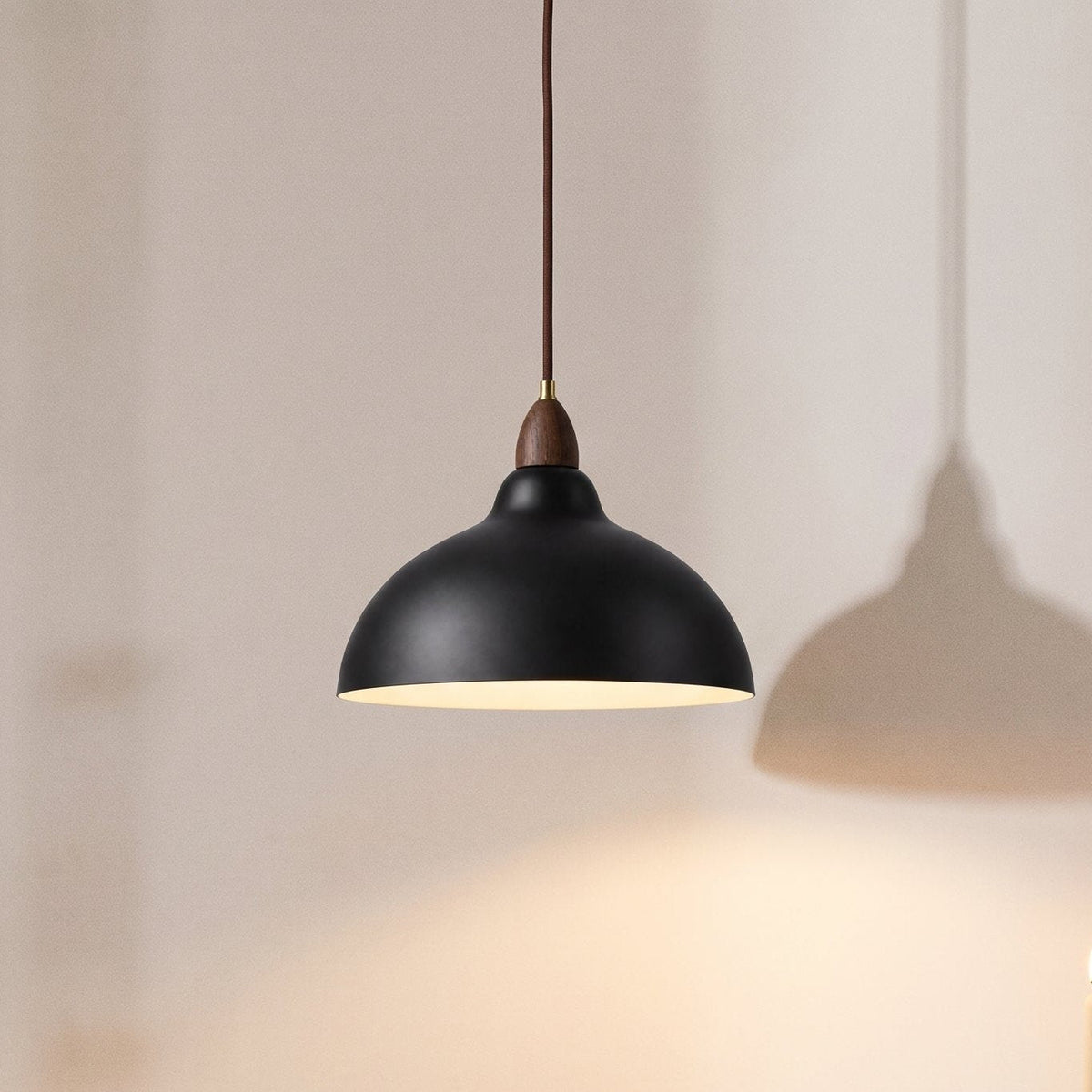 Scandinavian Wood and Metal Pendant Light – Modern Minimalist Lighting