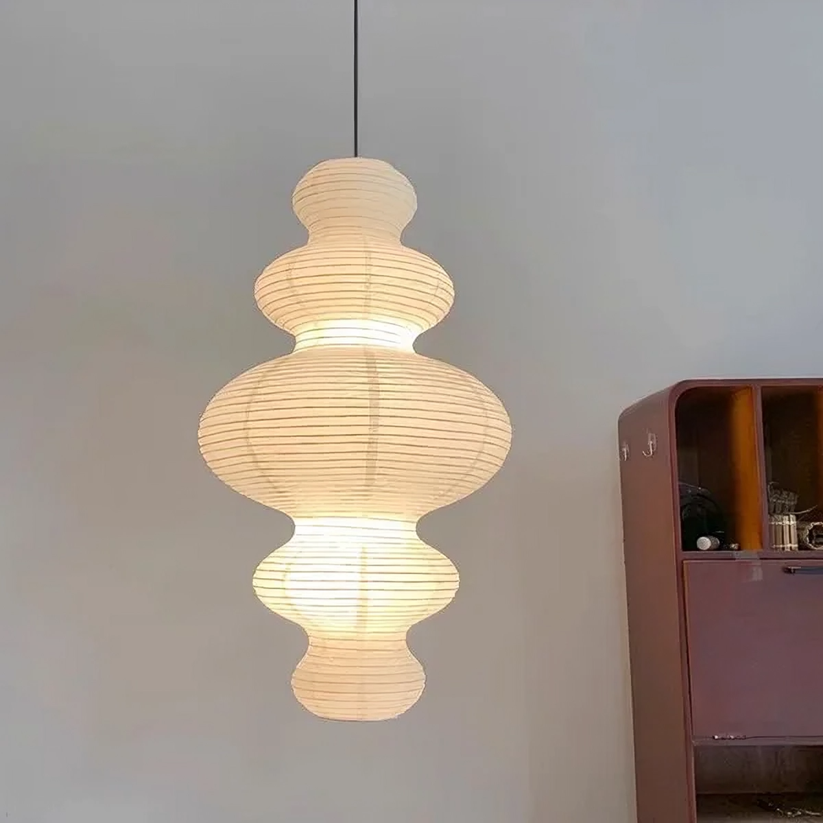 Multilayer Rice Paper Pendant Light – Japanese-Inspired Hanging Lighting