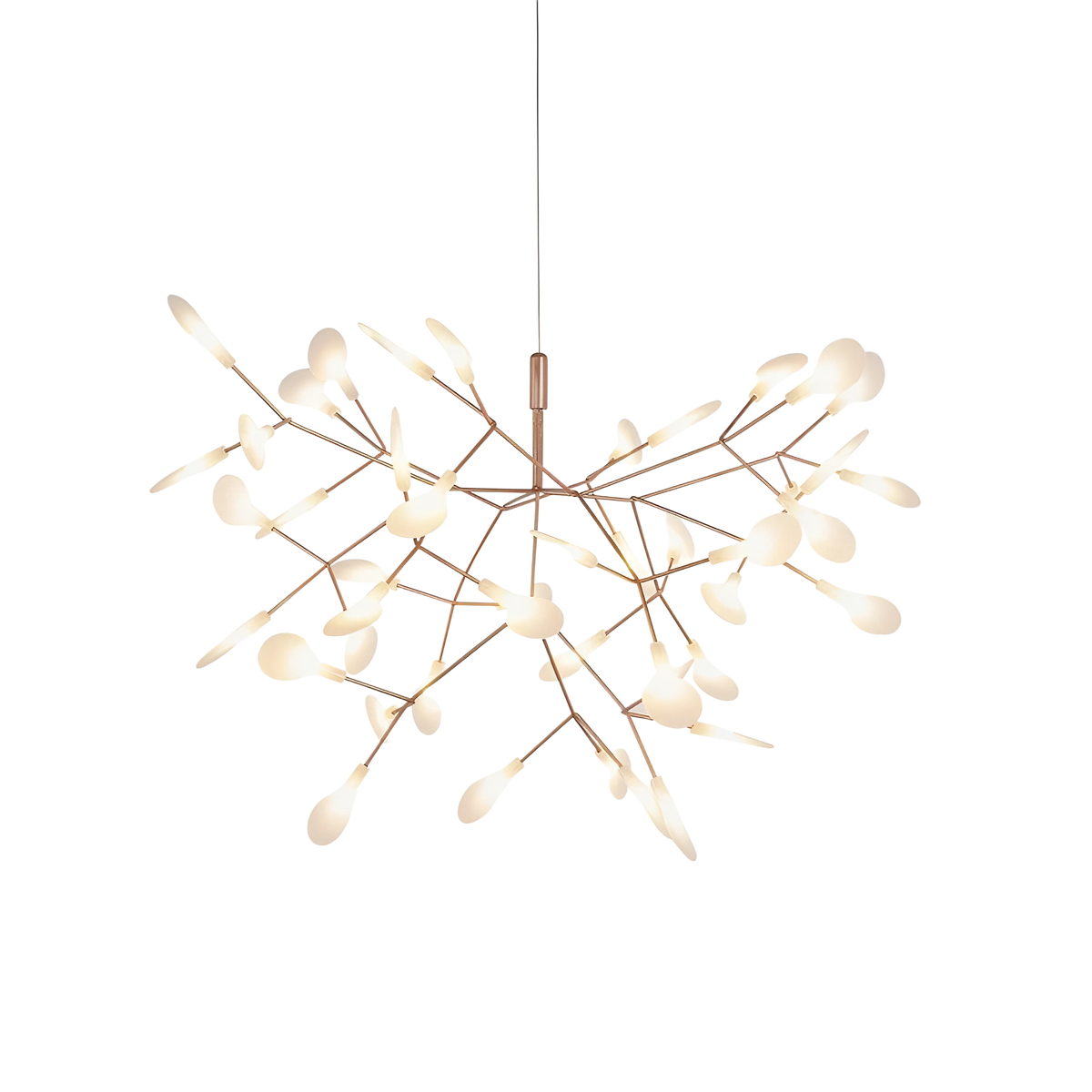 Rose Gold Firefly Pendant Light – Modern Branching LED Chandelier