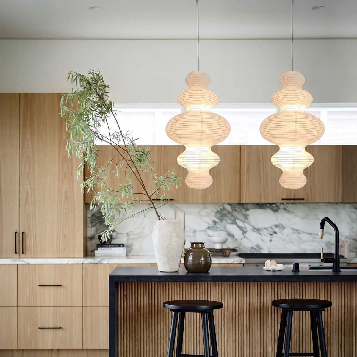 Multilayer Rice Paper Pendant Light – Japanese-Inspired Hanging Lighting