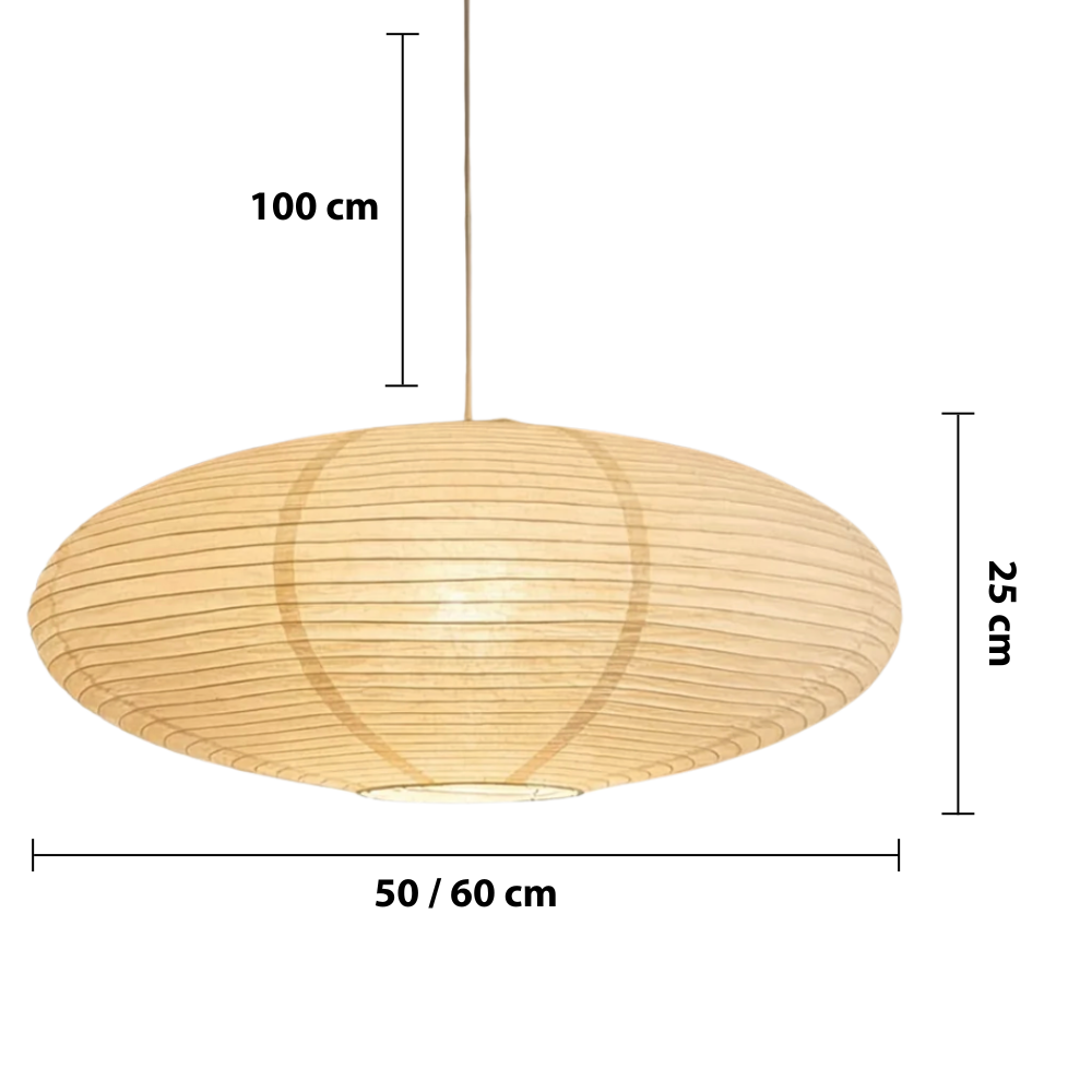Wabi's Paper Pendant Light – Japanese Inspired Hanging Lighting