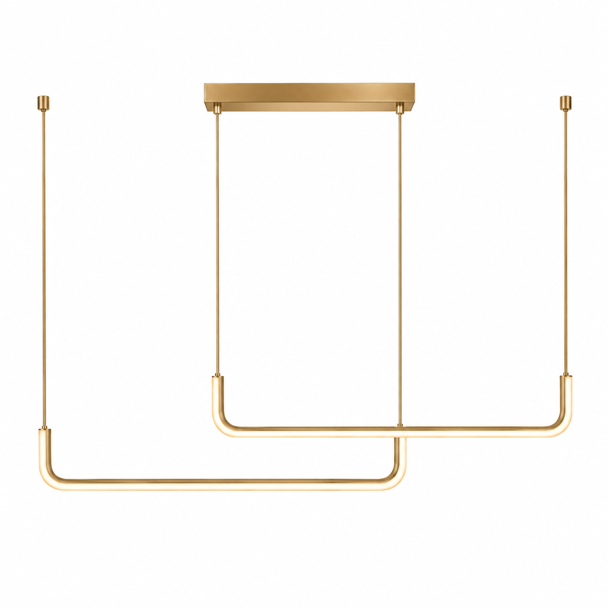 Double U-Shaped LED Pendant Light – Geometric Linear Lighting