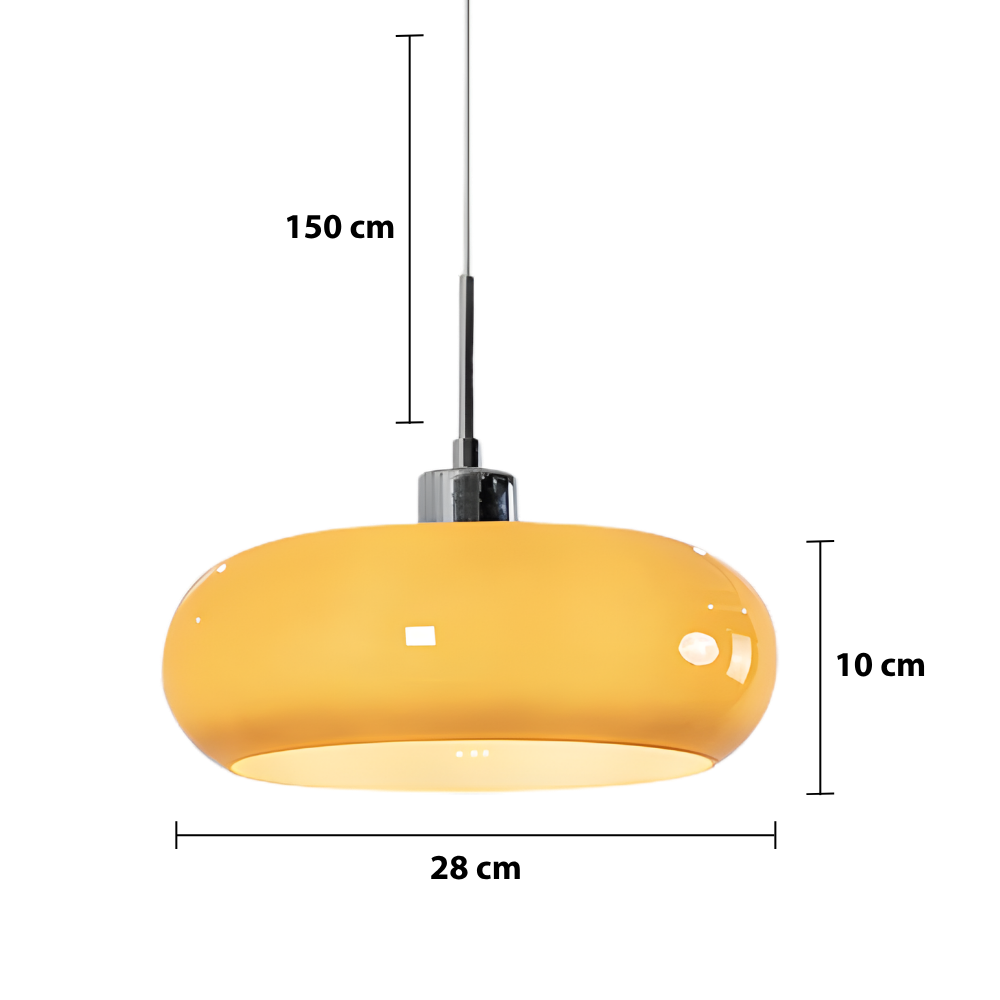 Bauhaus Style Pendant Light – Retro Modern Glass Lighting