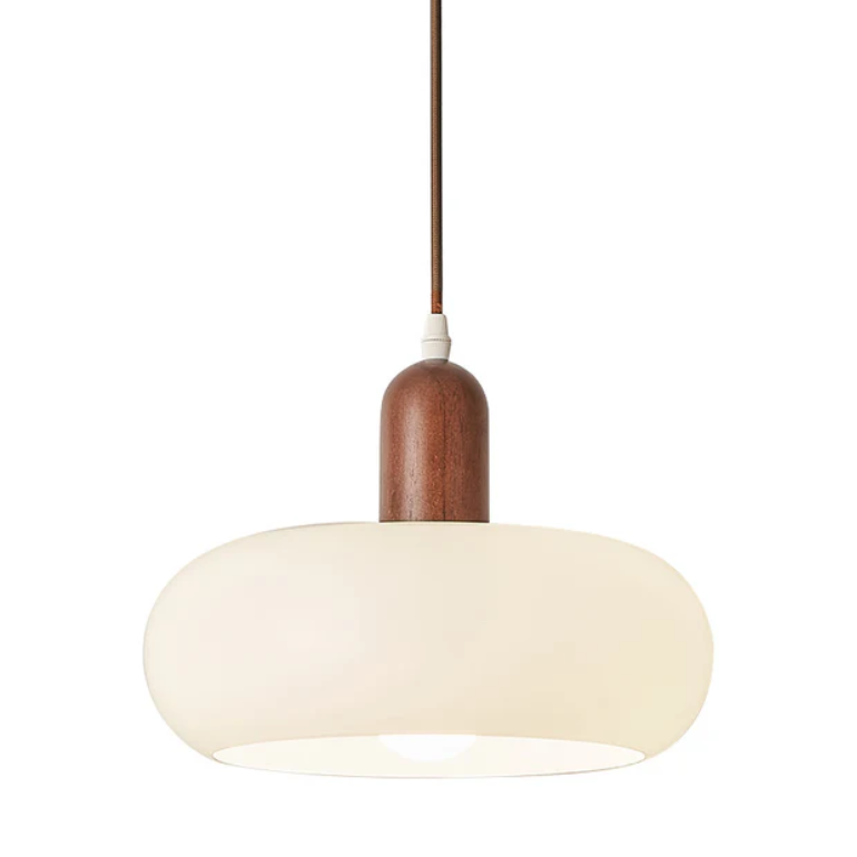 Nordic Cream Pendant Light – Modern Scandinavian Glass Lighting