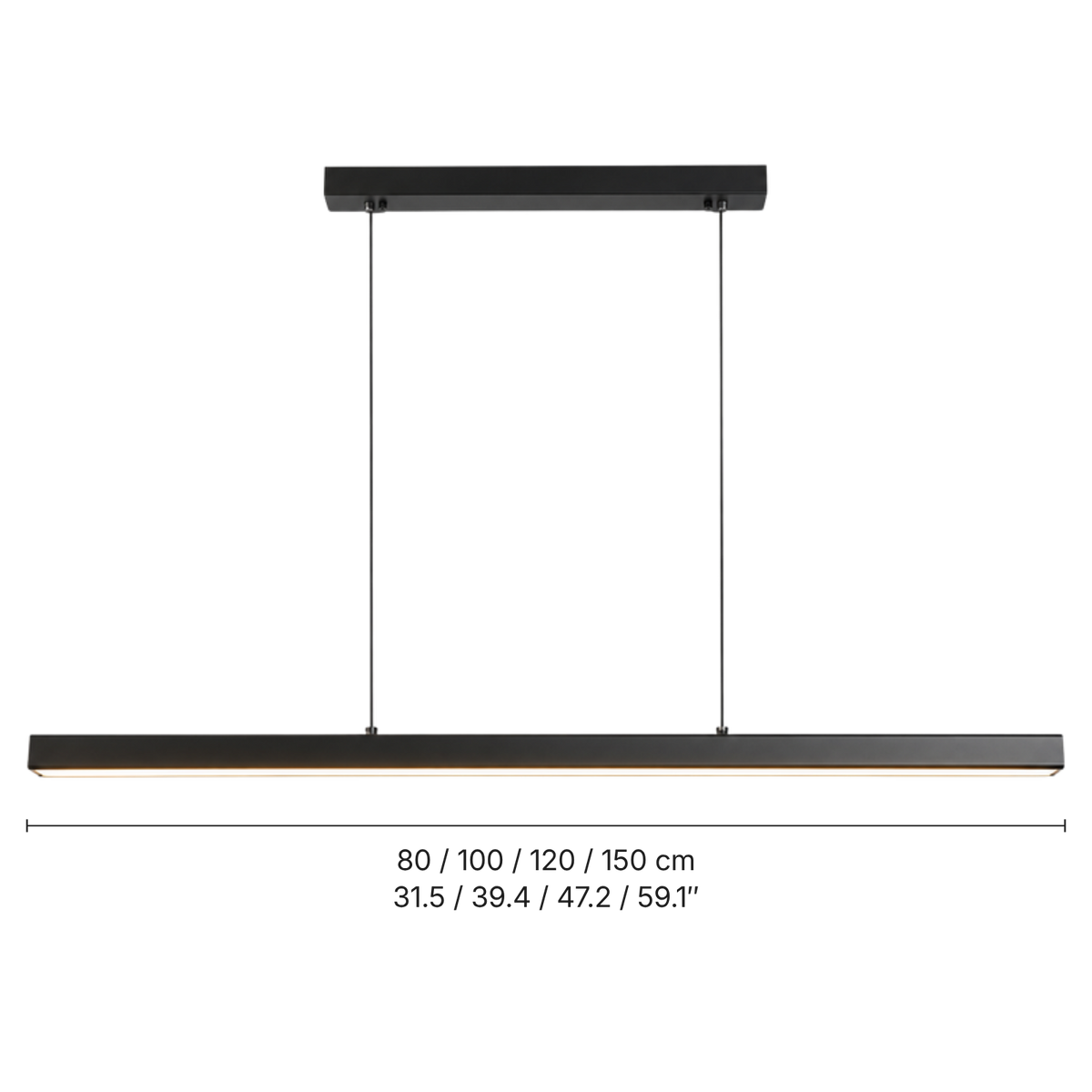 Slim Linear LED Pendant Light – Minimalist Dining Room Lighting