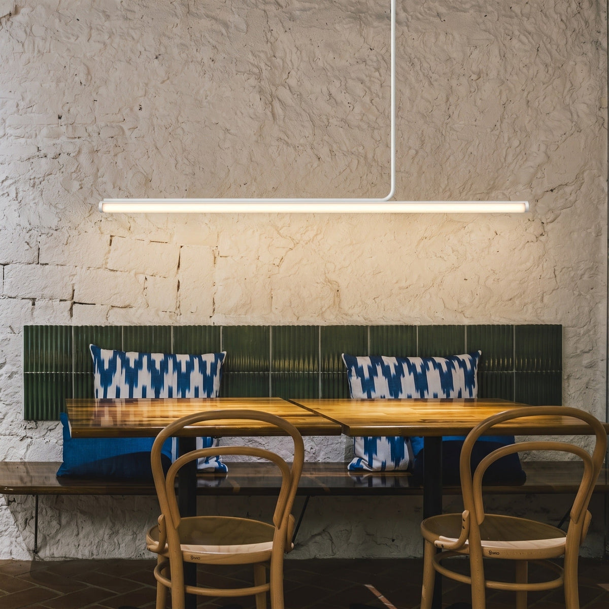 Slim Linear LED Pendant Light – Minimalist Bar Lighting