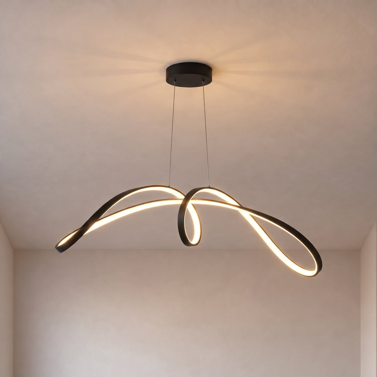 Sculptural Spiral LED Pendant Light – Contemporary Hanging Lighting