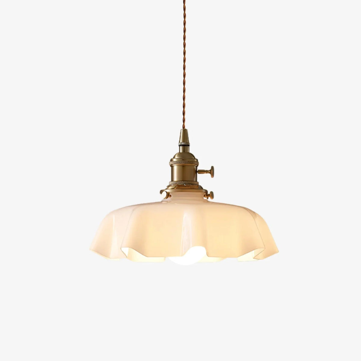 French Style Pendant Light – Vintage Floral Glass Lighting