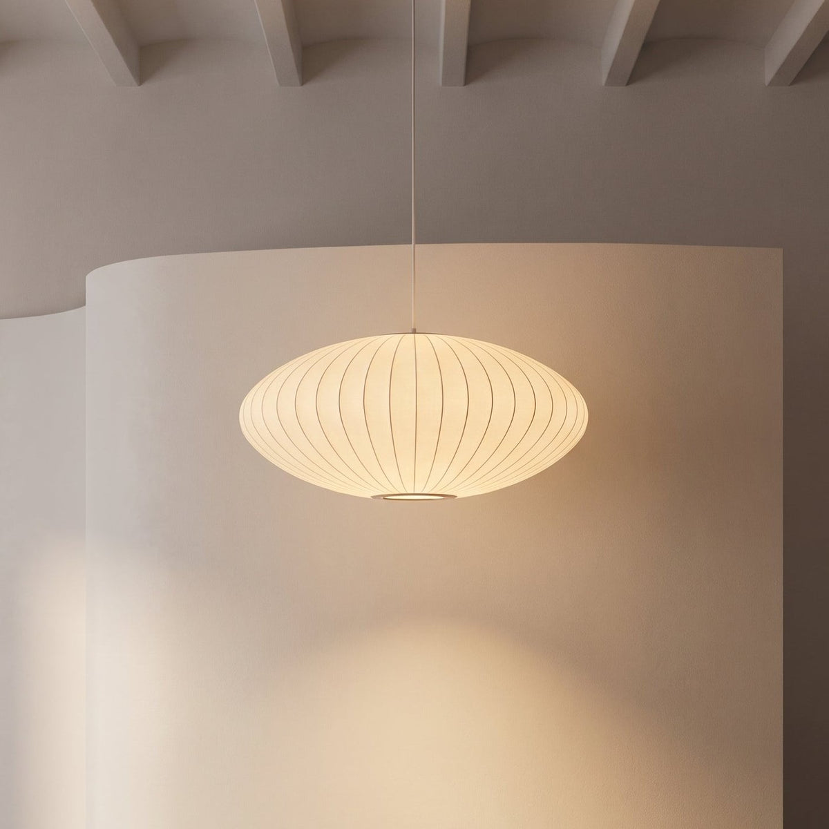 Italian Silk Pendant Light – Elegant Modern Hanging Lighting