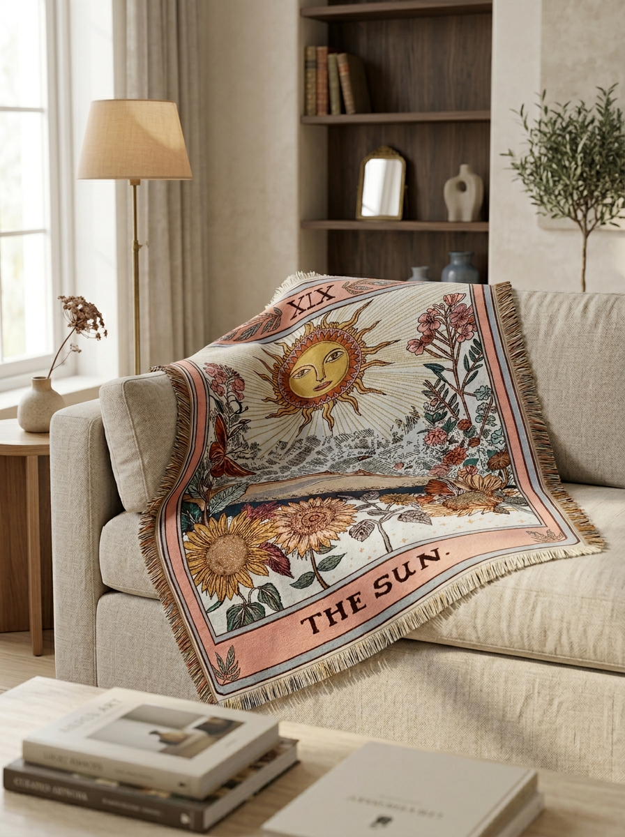 Sofa Throw Boho Fringed Patterned | Large