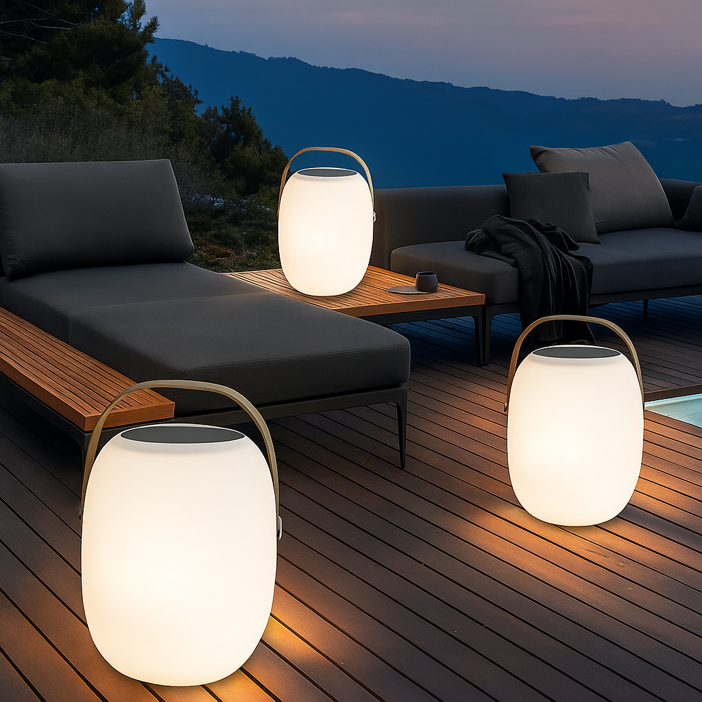 Portable Terrace Solar Lamp – Modern Outdoor LED Lighting
