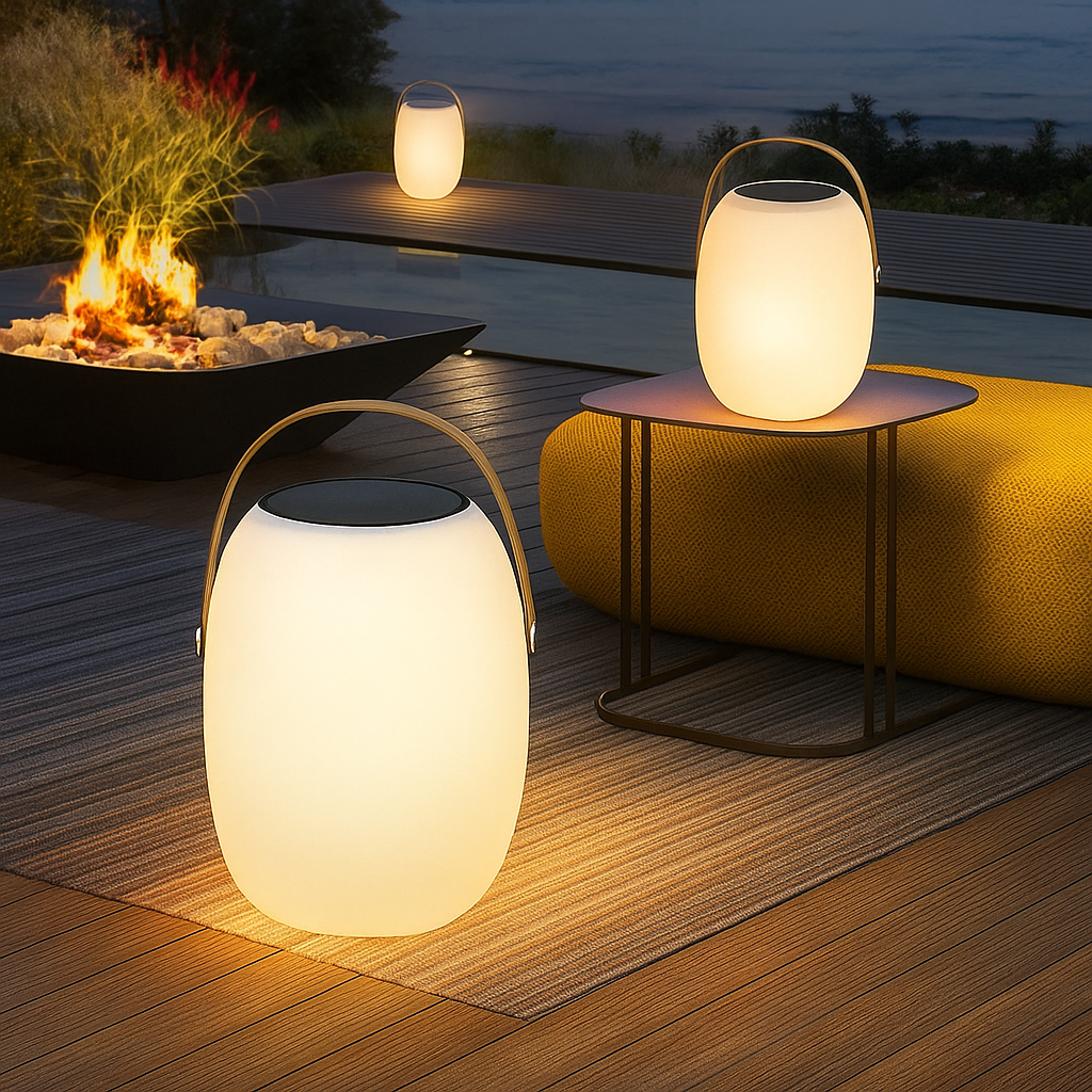 Portable Terrace Solar Lamp – Modern Outdoor LED Lighting