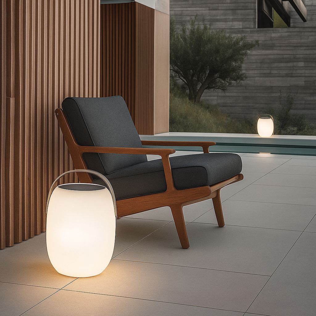 Portable Terrace Solar Lamp – Modern Outdoor LED Lighting