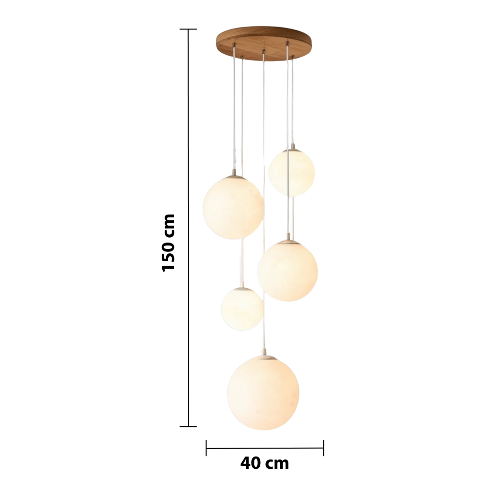Modern Globe Staircase Chandelier – Cascading LED Pendant Lighting