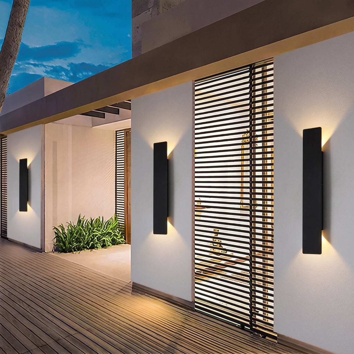 Waterproof LED Strip Wall Lamp – Modern Up and Down Outdoor Lighting