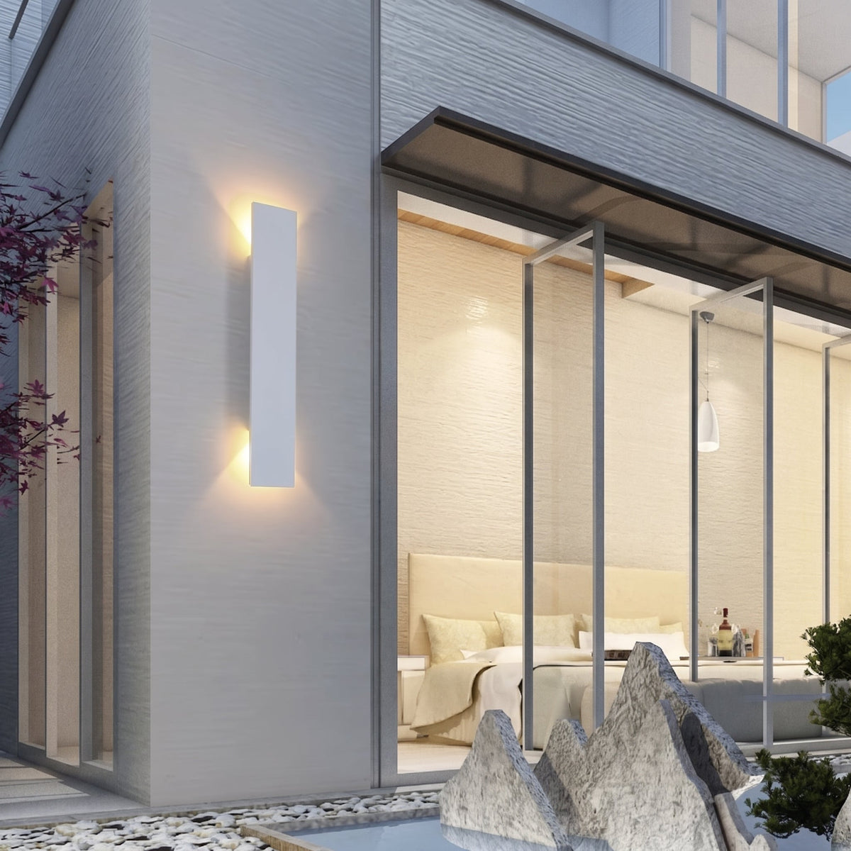 Waterproof LED Strip Wall Lamp – Modern Up and Down Outdoor Lighting