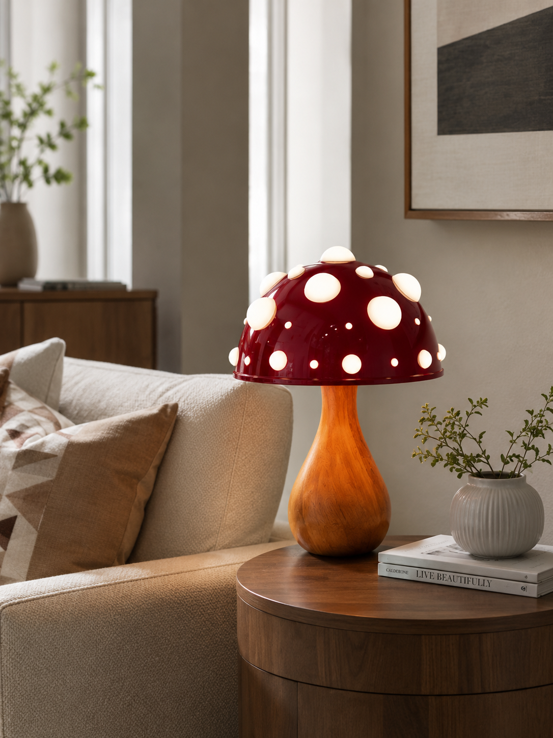 Retro Mushroom Table Lamp – Decorative LED Lighting