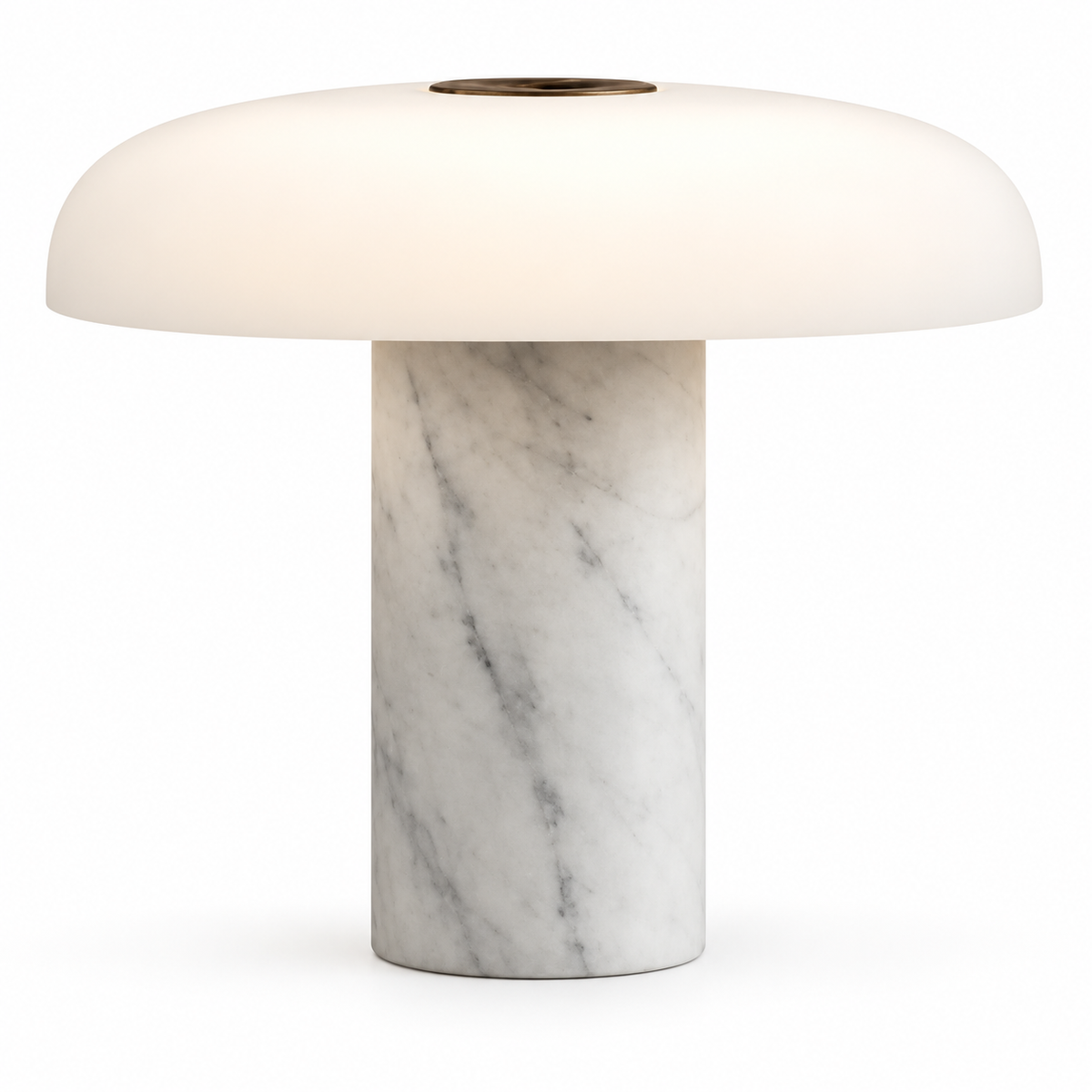 Marble Base Glass Table Lamp – Elegant Mushroom Lighting