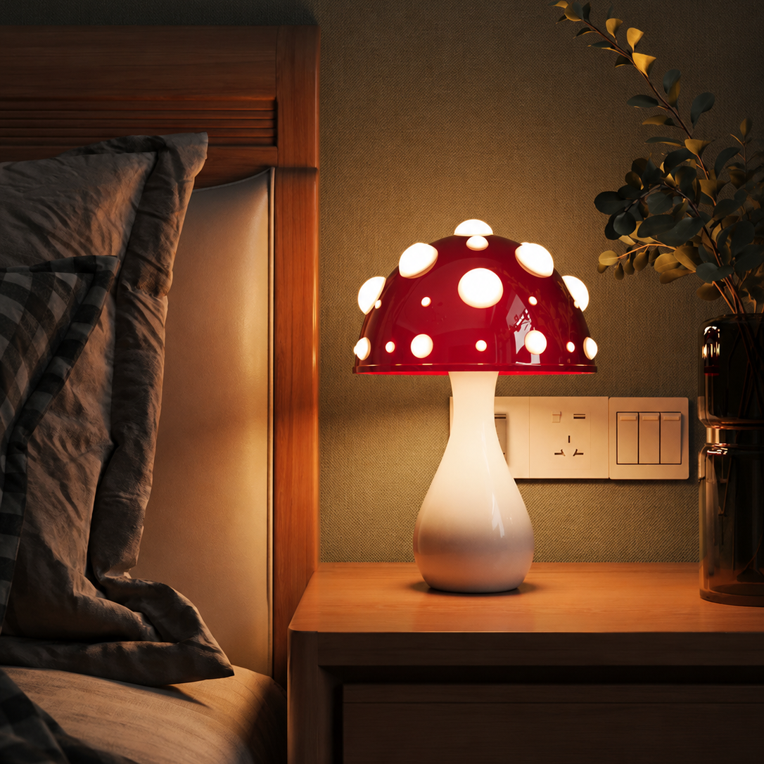 Retro Mushroom Table Lamp – Decorative LED Lighting