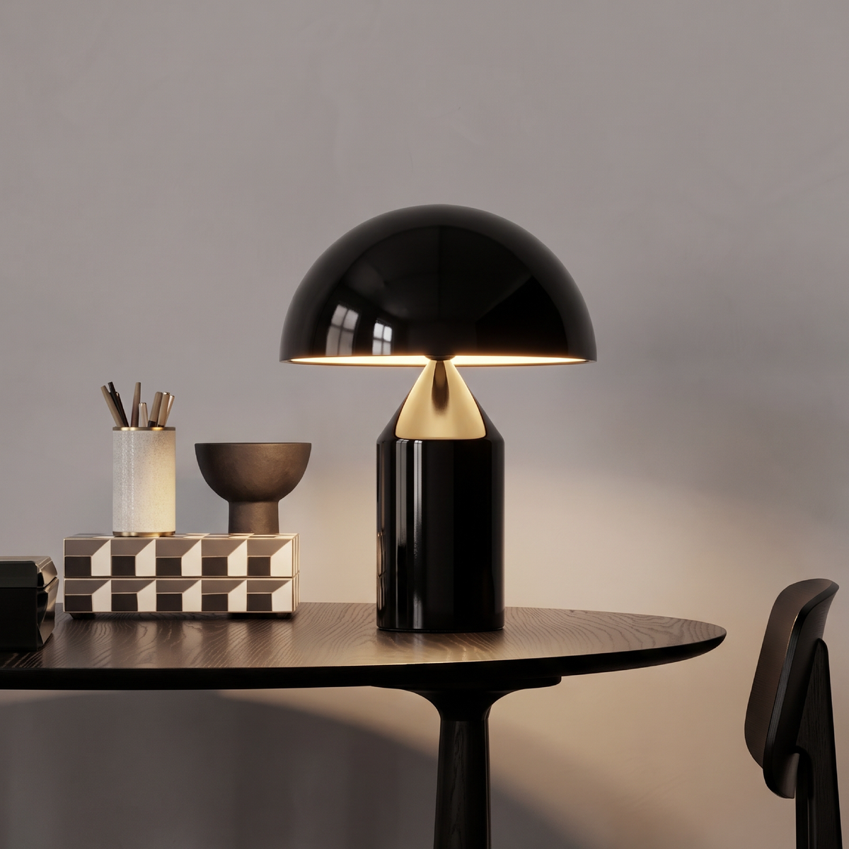 Dome Mushroom Table Lamp – Retro Metal Lighting