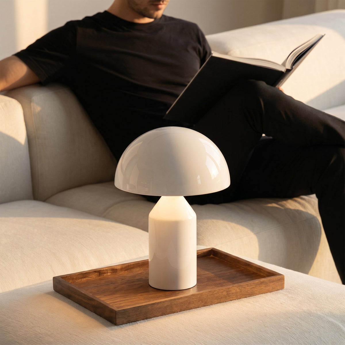 Dome Mushroom Table Lamp – Retro Metal Lighting