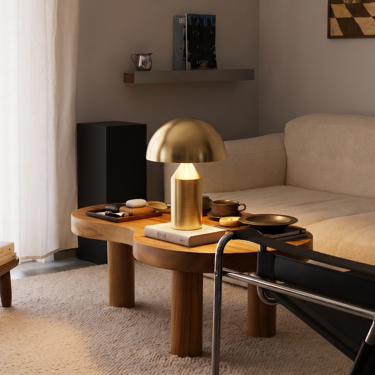 Dome Mushroom Table Lamp – Retro Metal Lighting