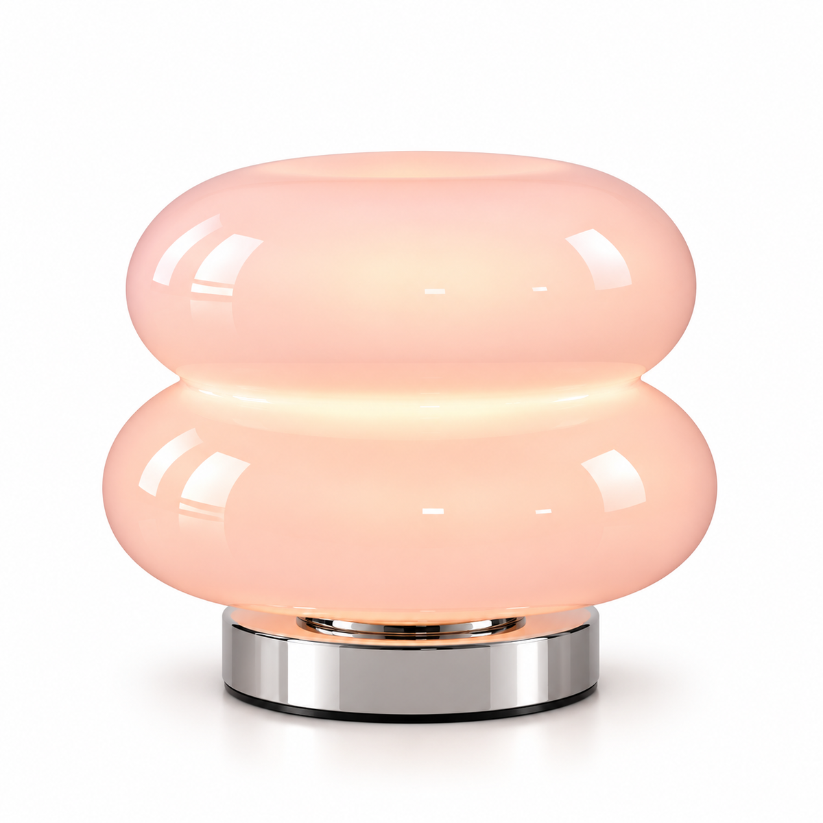 Double-Layer Glass Table Lamp – Retro Bauhaus Lighting