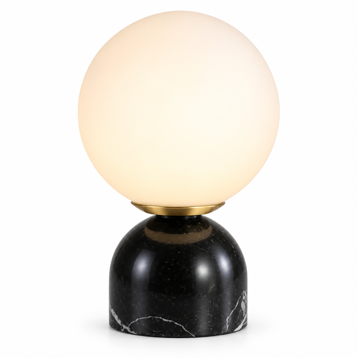 Marble Globe Table Lamp – Minimalist Glass Lighting