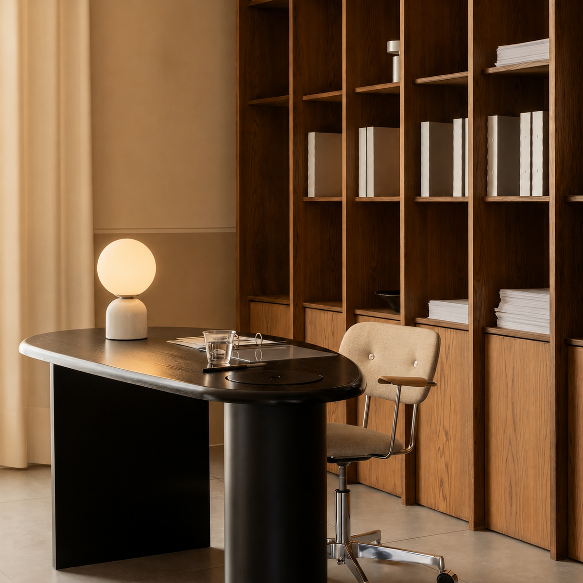 Hindsa Table Lamp – Elegant Marble and Glass Globe Lighting