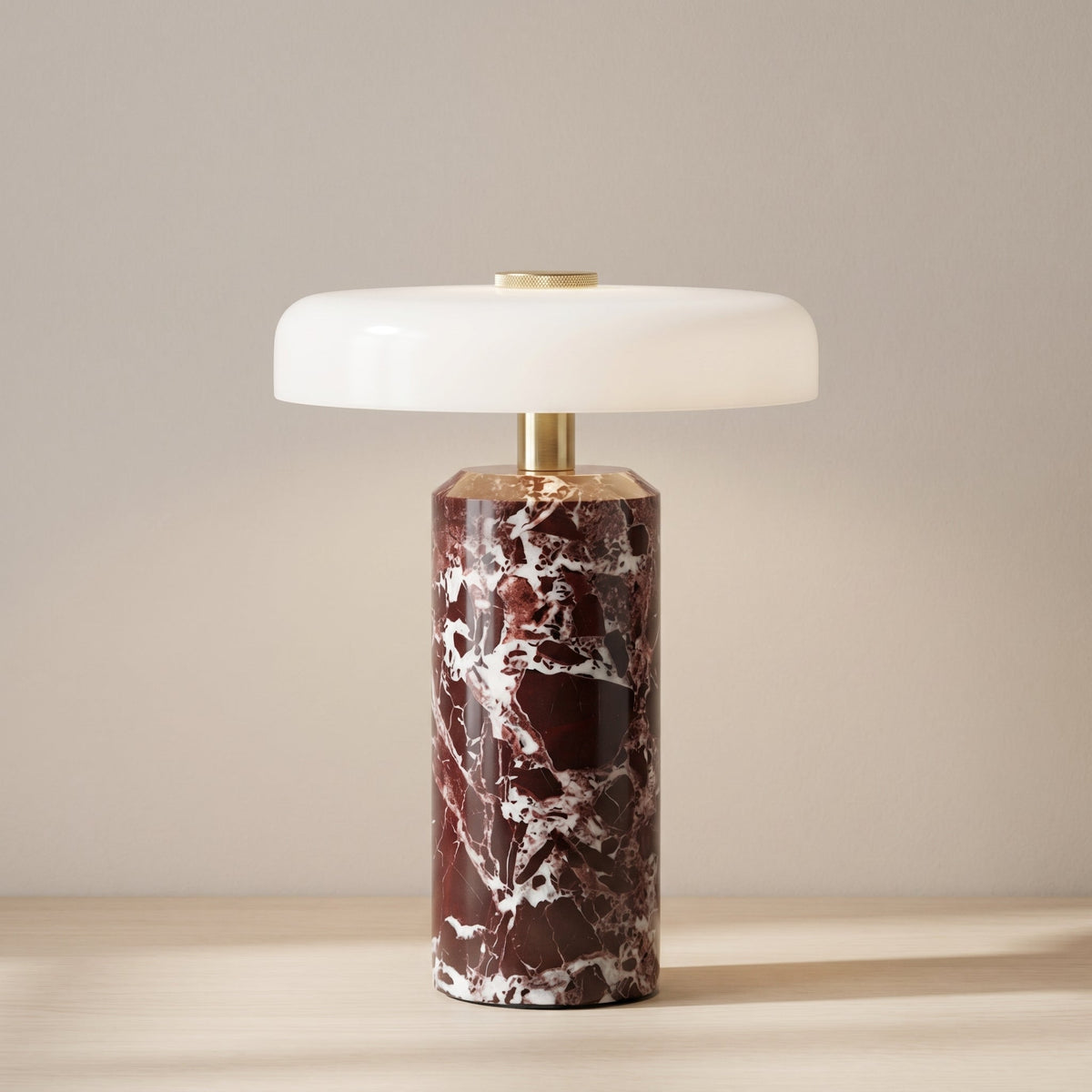 Marble Glass Table Lamp – Modern Rechargeable Ambient Lighting
