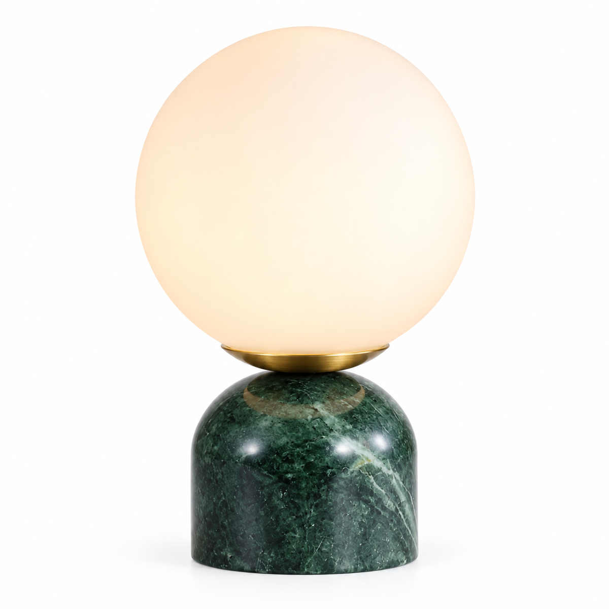 Marble Globe Table Lamp – Minimalist Glass Lighting