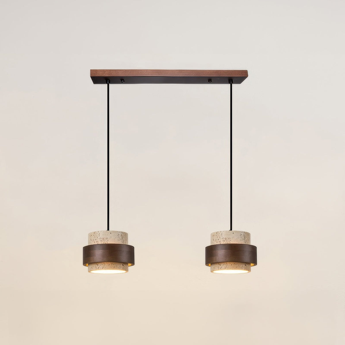 Ascend Retro Stone Wabi Sabi Pendant – Natural Travertine Lighting