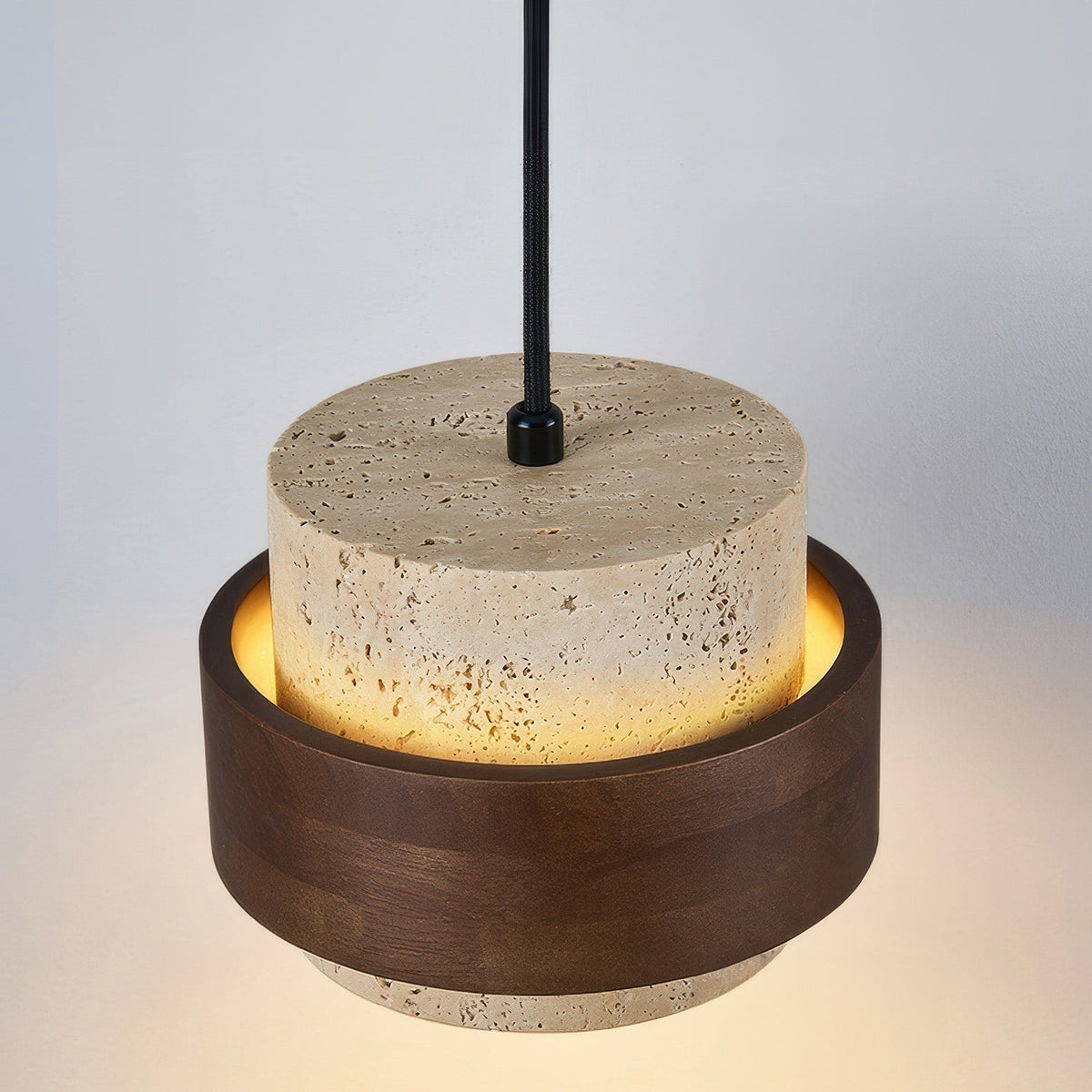 Ascend Retro Stone Wabi Sabi Pendant – Natural Travertine Lighting