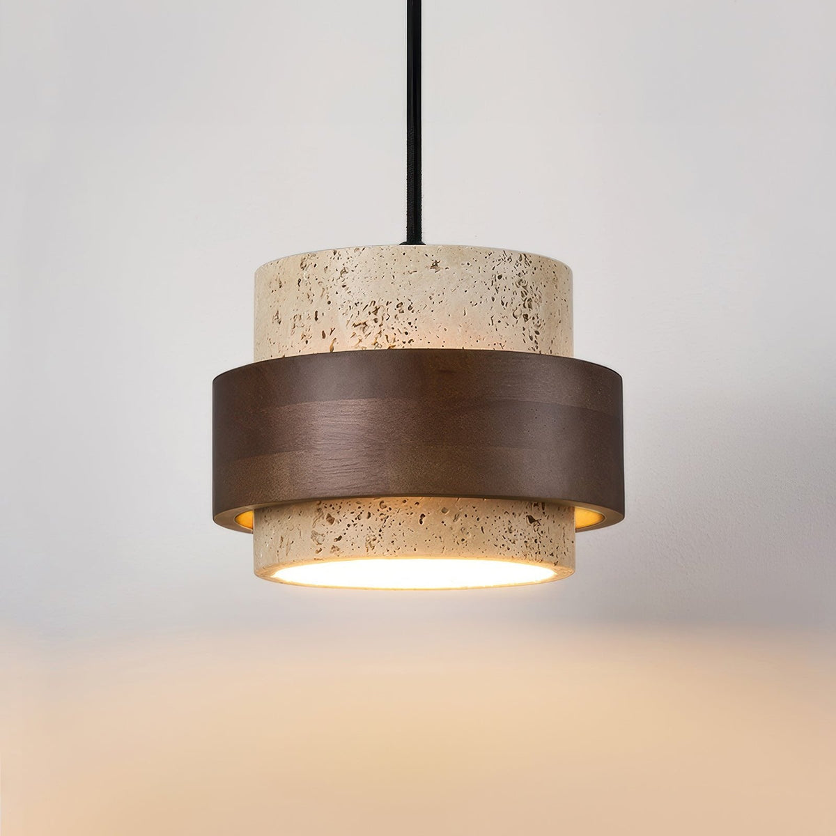 Ascend Retro Stone Wabi Sabi Pendant – Natural Travertine Lighting