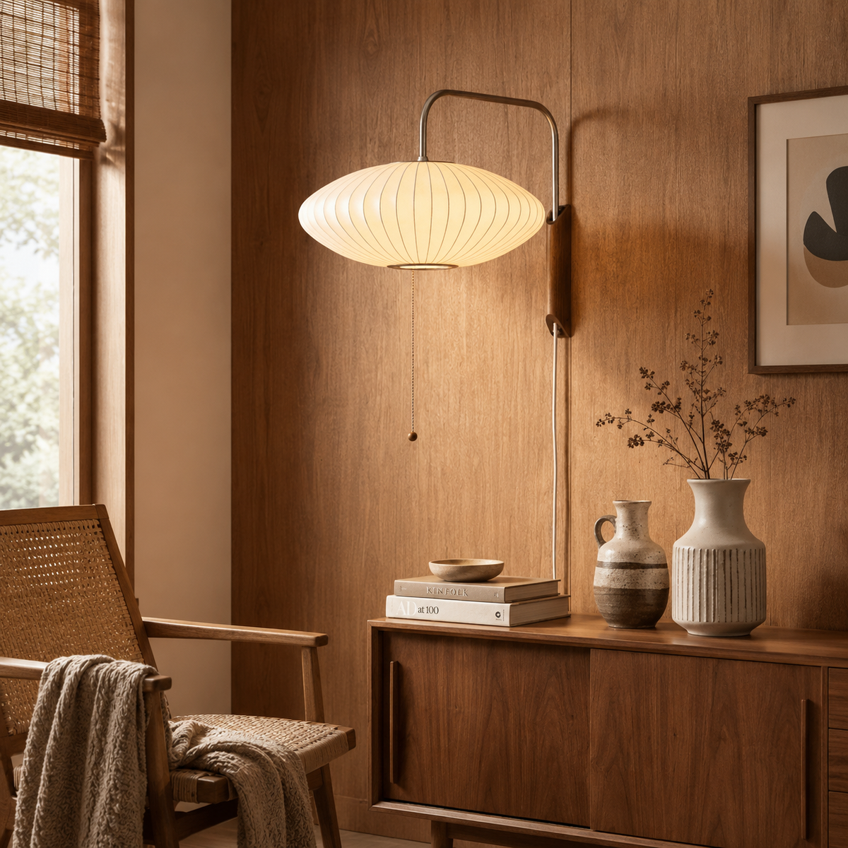 Sculptural Silk Wall Light – Soft Ambient Lighting