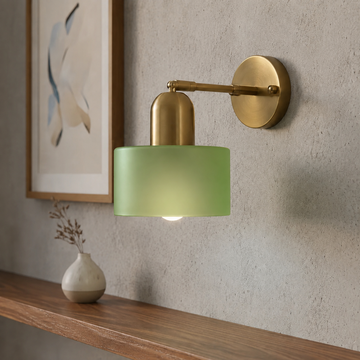 Colored Glass Bauhaus Wall Light – Retro Modern Wall Lighting