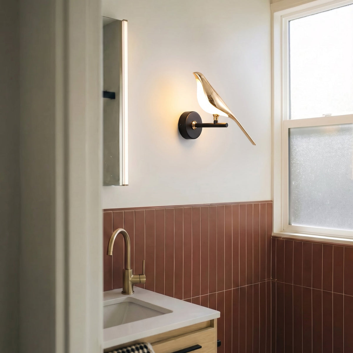 Gold Bird Wall Light – Sculptural LED Wall Lighting