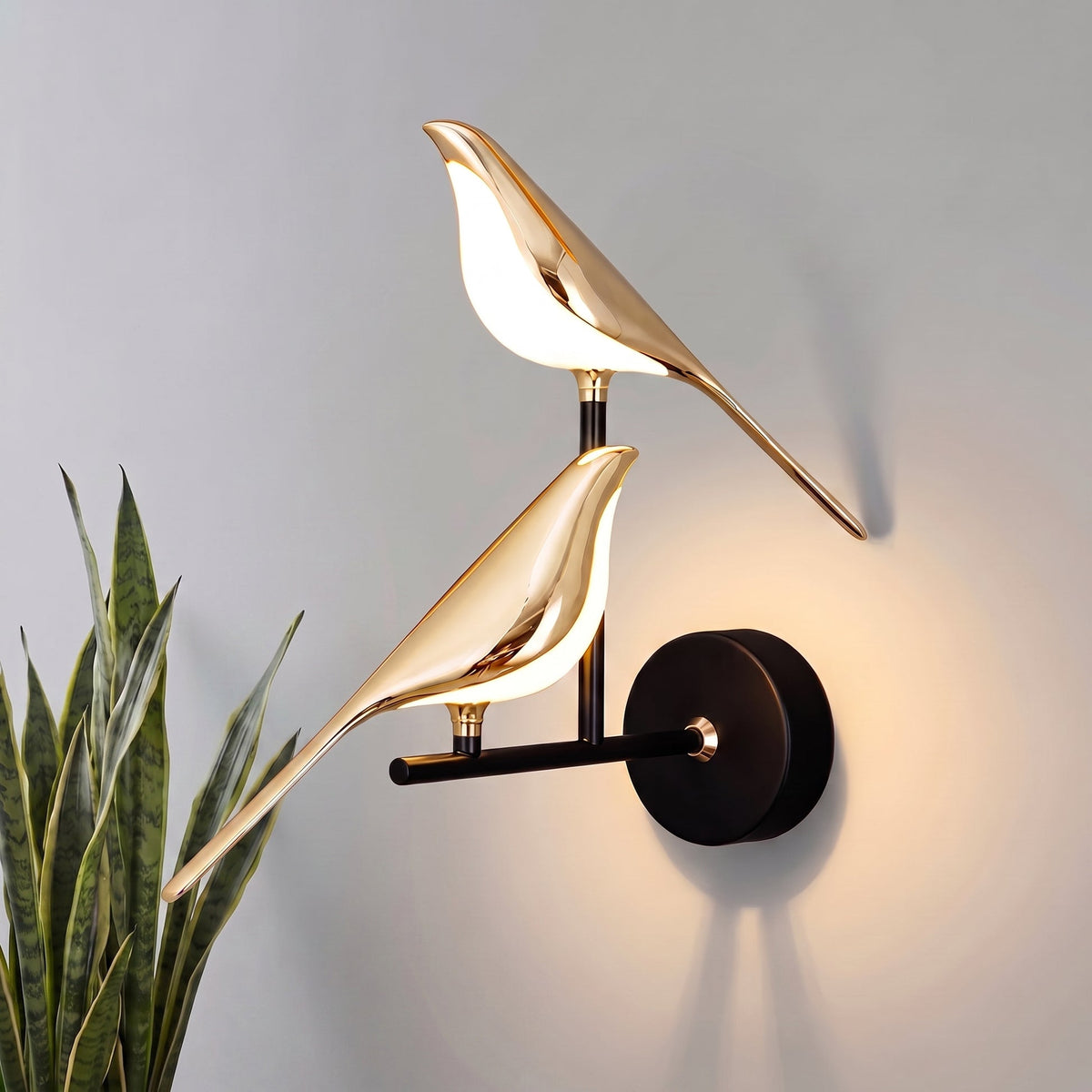 Gold Bird Wall Light – Sculptural LED Wall Lighting