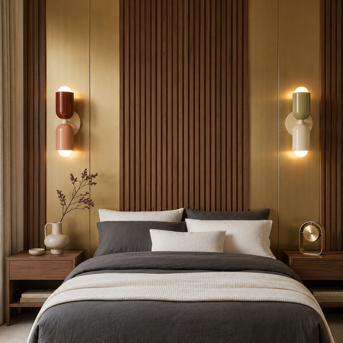 Scandinavian Colorful Wall Light – Dual-Shade Accent Lighting