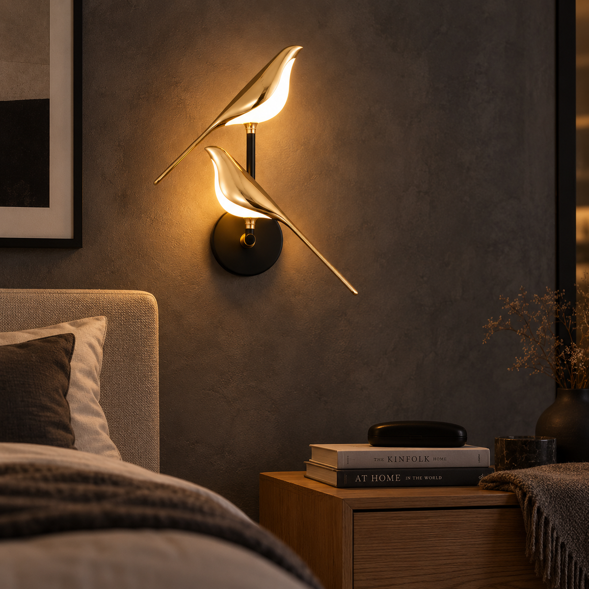 Gold Bird Wall Light – Sculptural LED Wall Lighting
