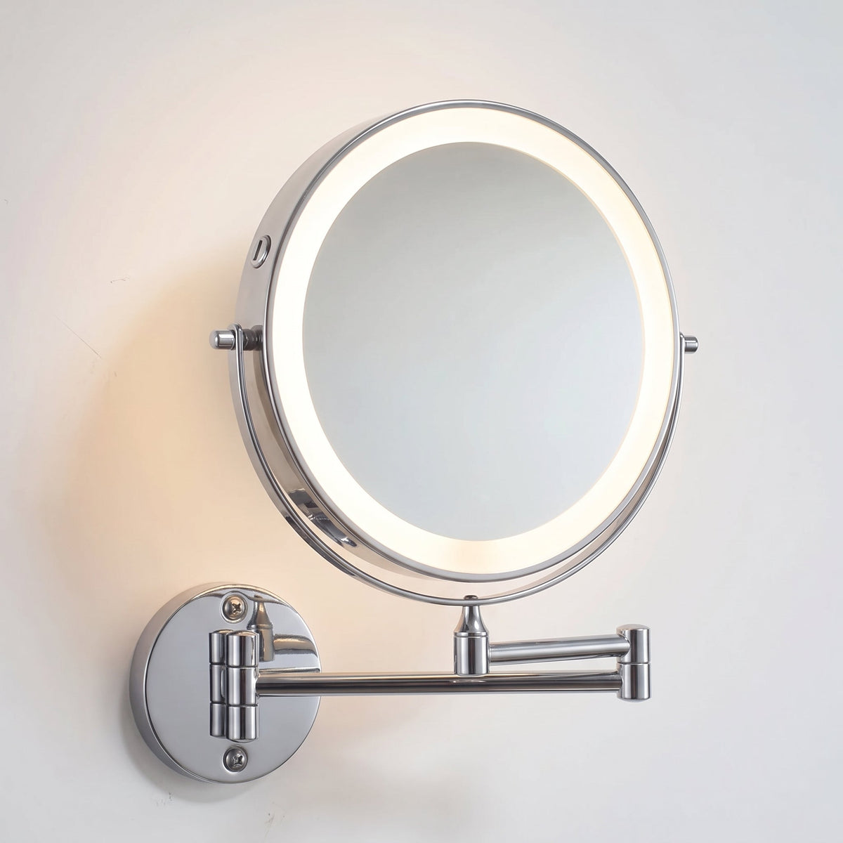 Round LED Vanity Mirror Wall Light – Adjustable Bathroom Lighting