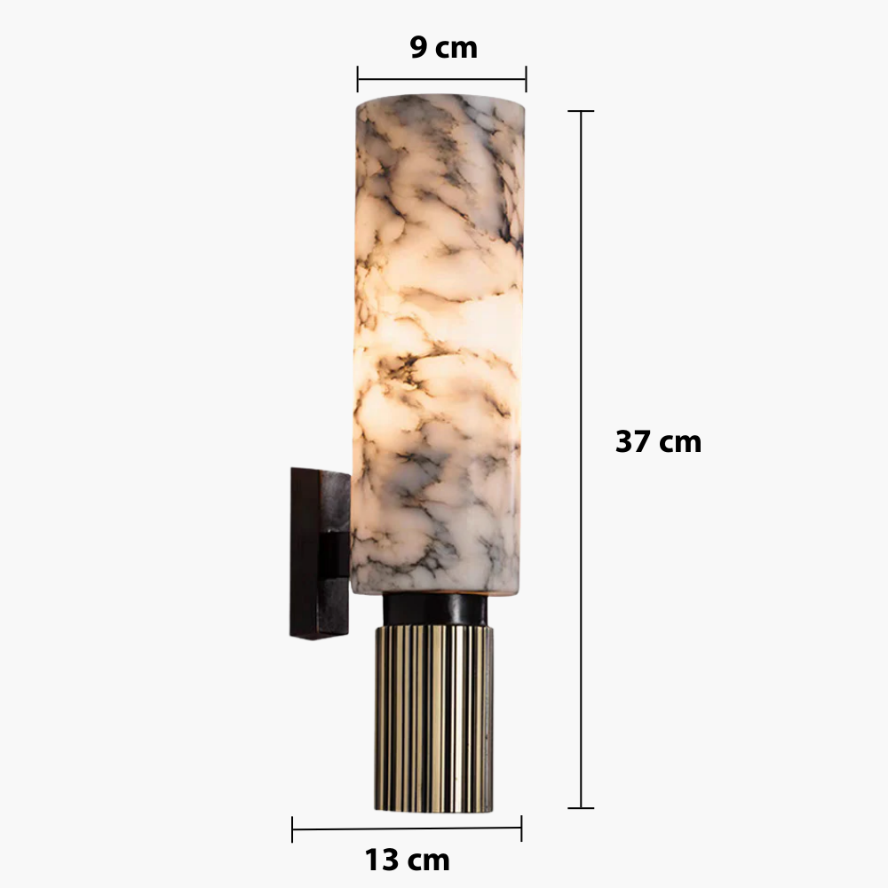 Copper Stone Wall Light – Elegant Marble and Copper Lighting