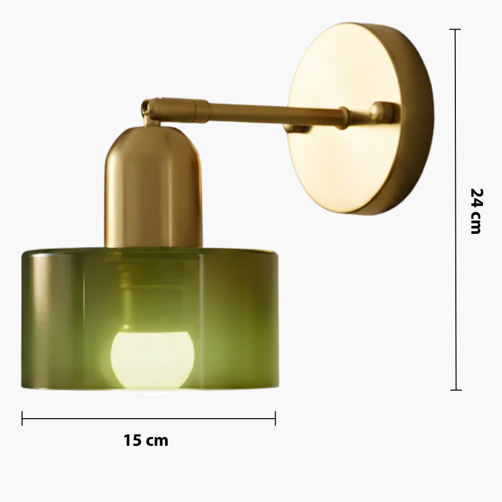 Colored Glass Bauhaus Wall Light – Retro Modern Wall Lighting