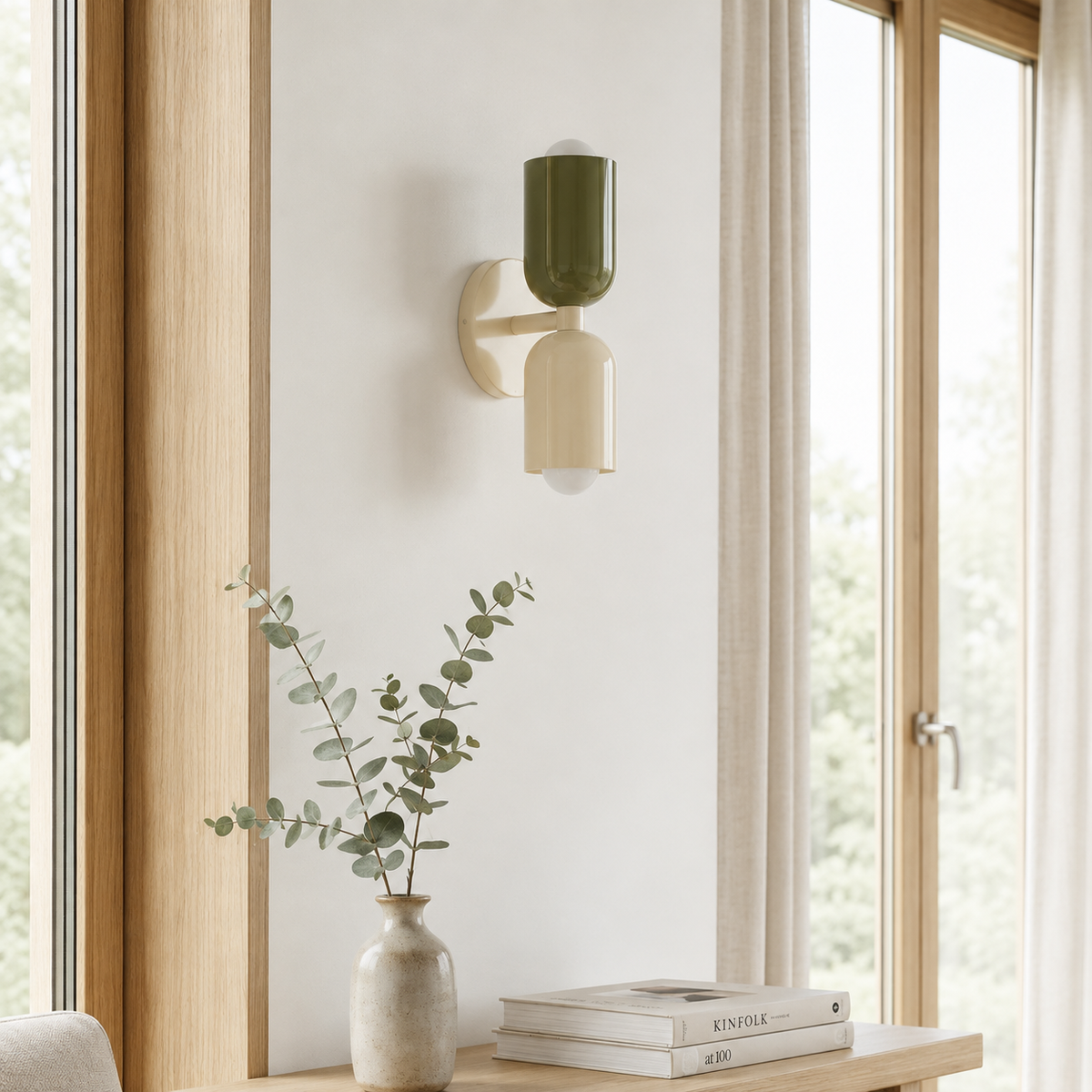 Scandinavian Colorful Wall Light – Dual-Shade Accent Lighting