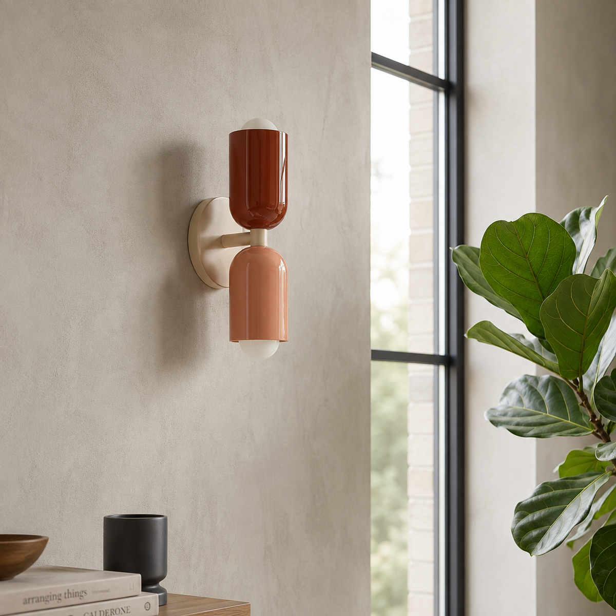 Scandinavian Colorful Wall Light – Dual-Shade Accent Lighting