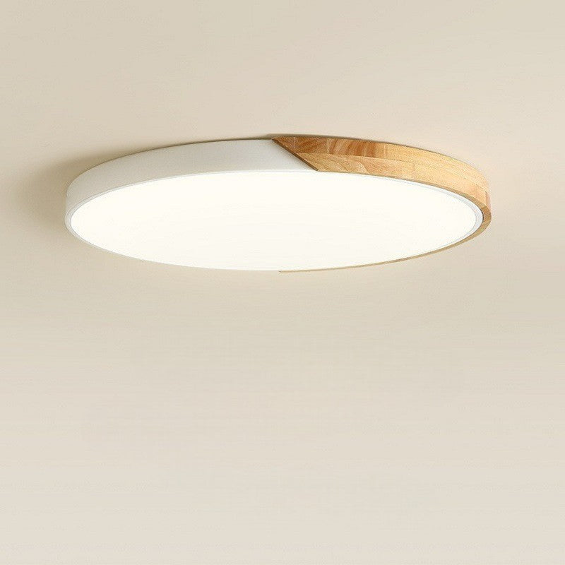 Nordic Wooden Ceiling Light – Modern Scandinavian LED Lighting